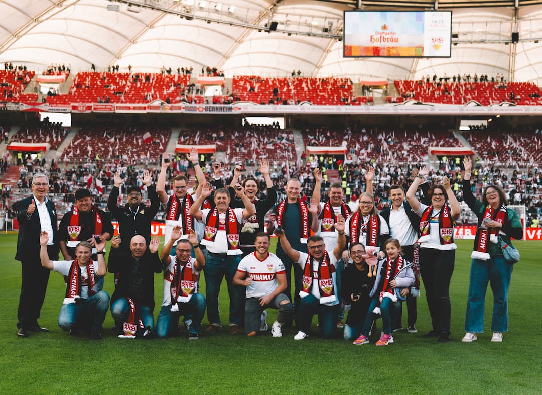 Stadium event with supporters